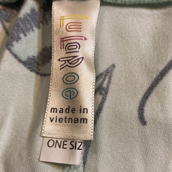 New LulaRoe Mint Green Feather Leggings One Size - Picture 4 of 5